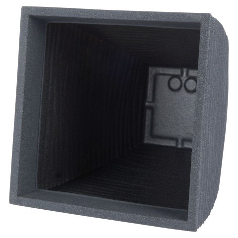 Doniczka ogrodowa plastikowa szara kwadratowa 39x39x41 cm VILDE 339434