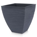 Doniczka ogrodowa plastikowa szara kwadratowa 39x39x41 cm VILDE 339434