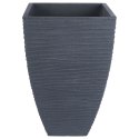 Doniczka ogrodowa plastikowa szara kwadratowa 39x39x60 cm VILDE 339436