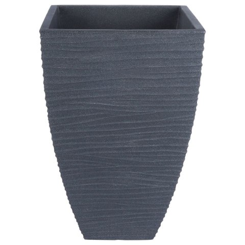 Doniczka ogrodowa plastikowa szara kwadratowa 39x39x60 cm VILDE 339436