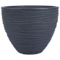 Doniczka ogrodowa plastikowa szara okrągła 39x31 cm VILDE 339438