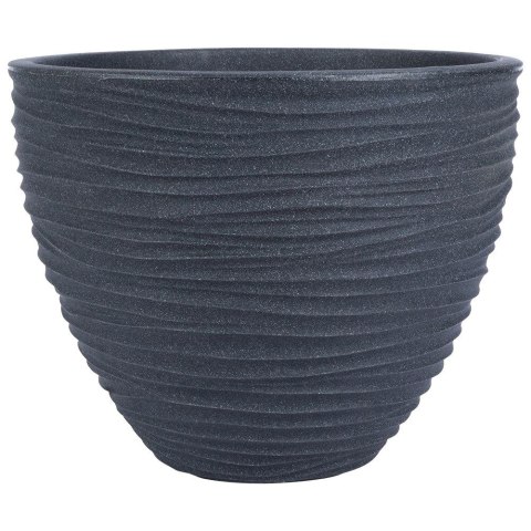 Doniczka ogrodowa plastikowa szara okrągła 39x31 cm VILDE 339438