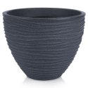 Doniczka ogrodowa plastikowa szara okrągła 39x31 cm VILDE 339438