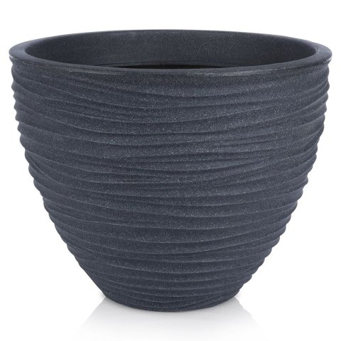 Doniczka ogrodowa plastikowa szara okrągła 39x31 cm VILDE 339438