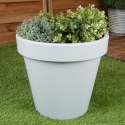 Doniczka ogrodowa plastikowa szara okrągła 39x35 cm VILDE 339425