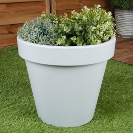 Doniczka ogrodowa plastikowa szara okrągła 39x35 cm VILDE 339425
