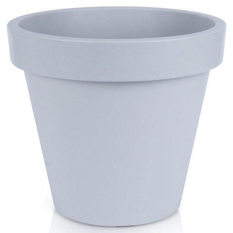 Doniczka ogrodowa plastikowa szara okrągła 39x35 cm VILDE 339425