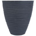 Doniczka ogrodowa plastikowa szara okrągła 39x41,5 cm VILDE 339440