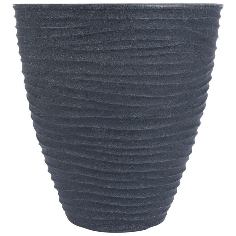 Doniczka ogrodowa plastikowa szara okrągła 39x41,5 cm VILDE 339440