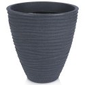 Doniczka ogrodowa plastikowa szara okrągła 39x41,5 cm VILDE 339440