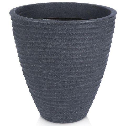 Doniczka ogrodowa plastikowa szara okrągła 39x41,5 cm VILDE 339440