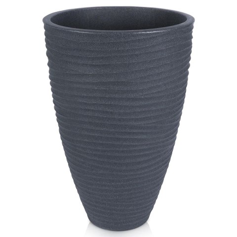 Doniczka ogrodowa plastikowa szara okrągła 39x60 cm VILDE 339442