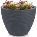 Doniczka ogrodowa plastikowa szara okrągła 48,5x37,5 cm VILDE 339444
