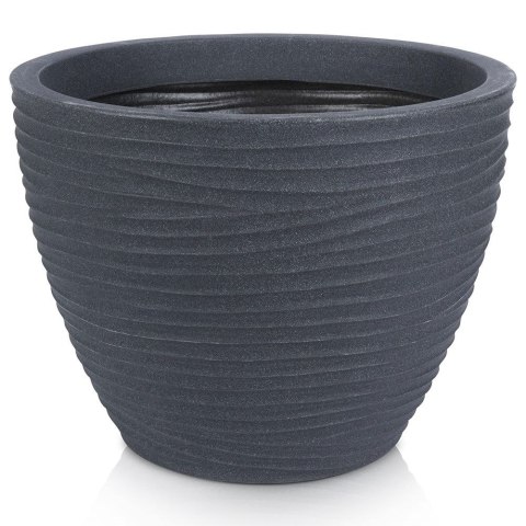 Doniczka ogrodowa plastikowa szara okrągła 48,5x37,5 cm VILDE 339444