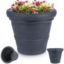Doniczka ogrodowa plastikowa szara okrągła 52x43 cm VILDE 339432