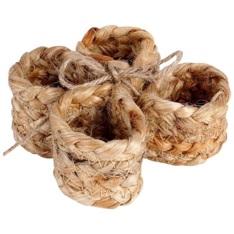 Obrączki pierścienie na serwetki juta 4 sztuki HOME STYLING COLLECTION 139620