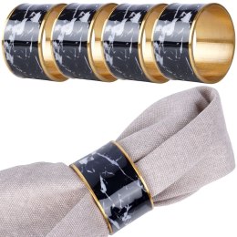 Obrączki pierścienie na serwetki metalowe obrączka 4.5cm 4 sztuki VILDE 139439