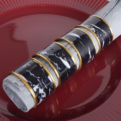 Obrączki pierścienie na serwetki metalowe obrączka 4.5cm 4 sztuki VILDE 139439