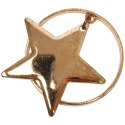 Obrączki pierścienie na serwetki metalowe złote gwiazdki 4cm 4 sztuki VILDE 139229