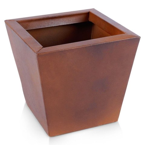 Osłonka na doniczkę metalowa mała z efektem rdzy 15 cm VILDE 339413-M