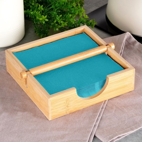Serwetnik drewniany stojak na serwetki pojemnik organizer 20.5x18.5x5cm HIT 139638