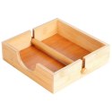 Serwetnik drewniany stojak na serwetki pojemnik organizer 20.5x18.5x5cm HIT 139638