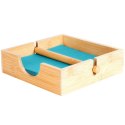 Serwetnik drewniany stojak na serwetki pojemnik organizer 20.5x18.5x5cm HIT 139638