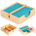 Serwetnik drewniany stojak na serwetki pojemnik organizer 20.5x18.5x5cm HIT 139638