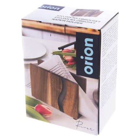 Serwetnik drewniany stojak na serwetki pojemnik organizer RIVER 12x8.5cm ORION 154308