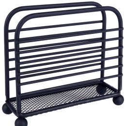 Serwetnik metalowy stojak na serwetki organizer pojemnik czarny 11.5x10cm VILDE 139317