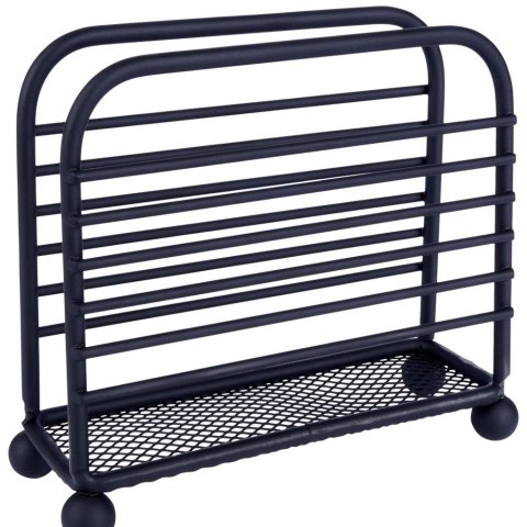 Serwetnik metalowy stojak na serwetki organizer pojemnik czarny 11.5x10cm VILDE 139317