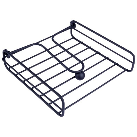 Serwetnik metalowy stojak na serwetki organizer pojemnik czarny 19x19.5cm VILDE 139316