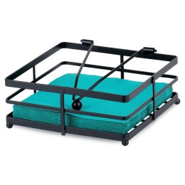 Serwetnik metalowy stojak na serwetki organizer pojemnik czarny MISTY 18x18cm NAVA 10-186-032