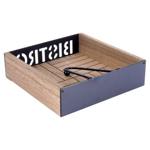 Serwetnik z dociskiem pojemnik stojak na serwetki organizer BISTRO 18x18cm VILDE 139379