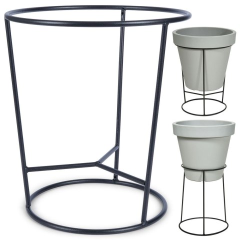 Stojak na doniczkę metalowy czarny dwustronny 37x41 cm VILDE 339464