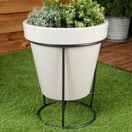 Stojak na doniczkę metalowy czarny dwustronny 37x41 cm VILDE 339464