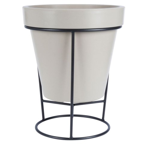 Stojak na doniczkę metalowy czarny dwustronny 37x41 cm VILDE 339464