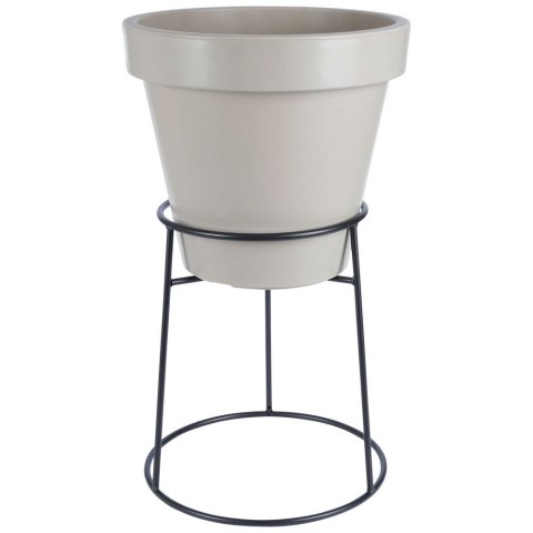 Stojak na doniczkę metalowy czarny dwustronny 37x41 cm VILDE 339464