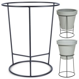 Stojak na doniczkę metalowy czarny dwustronny 45x53 cm VILDE 339465