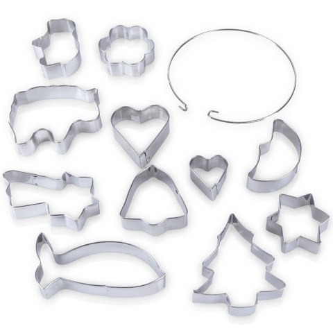 Wykrawacze do ciastek aluminiowe Boże Narodzenie 10 ele. LA CUCINA 259352