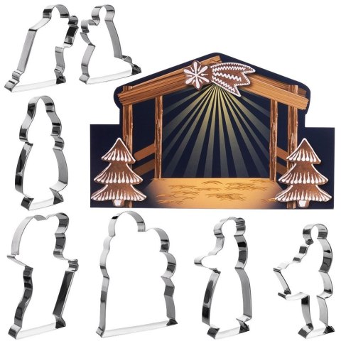 Wykrawacze do ciastek stalowe Boże Narodzenie 12 cm 7 szt. ORION 127414