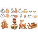 Wykrawacze do ciastek stalowe Boże Narodzenie 3D 8 ele. LA CUCINA 121113