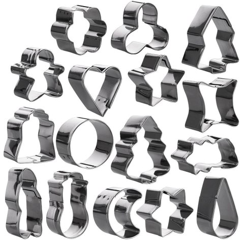 Wykrawacze do ciastek stalowe Boże Narodzenie 5 cm 16 ele. LA CUCINA 259109