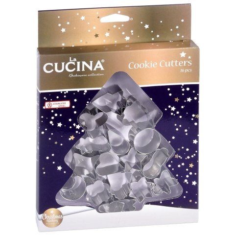 Wykrawacze do ciastek stalowe Boże Narodzenie 5 cm 16 ele. LA CUCINA 259109