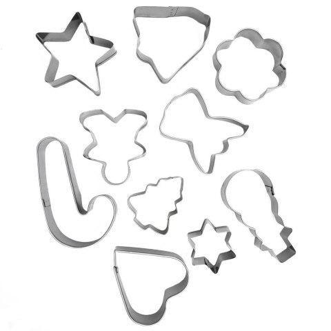 Wykrawacze do ciastek stalowe Boże Narodzenie 7,5 cm 10 ele. LA CUCINA 121116
