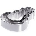Wykrawacze do ciastek stalowe bałwan 13 cm 3 szt. LA CUCINA 121111-B