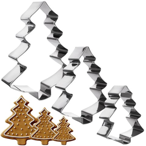 Wykrawacze do ciastek stalowe choinka 13 cm 3 szt. LA CUCINA 121111-C