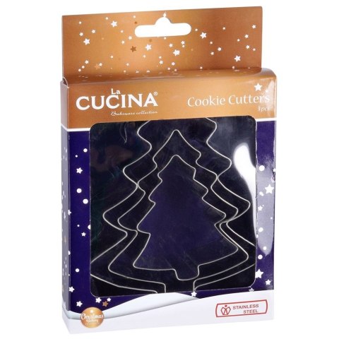 Wykrawacze do ciastek stalowe choinka 13 cm 3 szt. LA CUCINA 121111-C