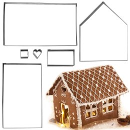 Wykrawacze do ciastek stalowe domek z piernika 6 ele. ORION 127427