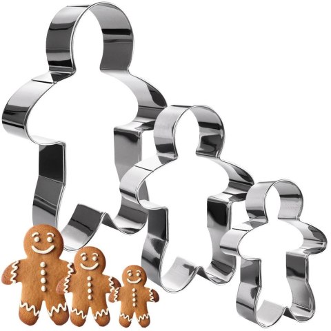 Wykrawacze do ciastek stalowe ludzik 12,5 cm 3 szt. LA CUCINA 121111-L